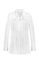 Moda Operandi Bevza Satin Button-down Blouse