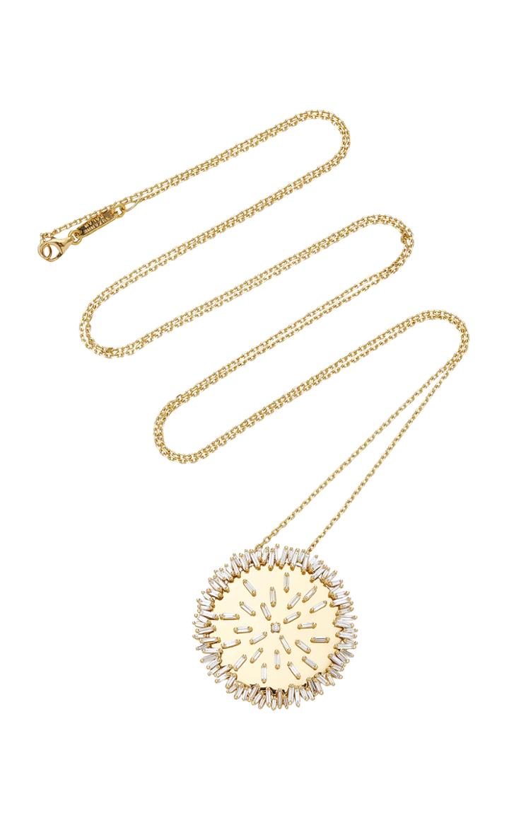 Suzanne Kalan Solid Disc Fireworks Pendant Necklace