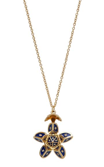 Santo By Zani 14k Gold Enamel And Diamond Necklace