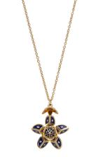 Santo By Zani 14k Gold Enamel And Diamond Necklace