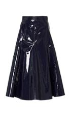 Ralph Lauren Clyde Pantent Leather A-line Skirt