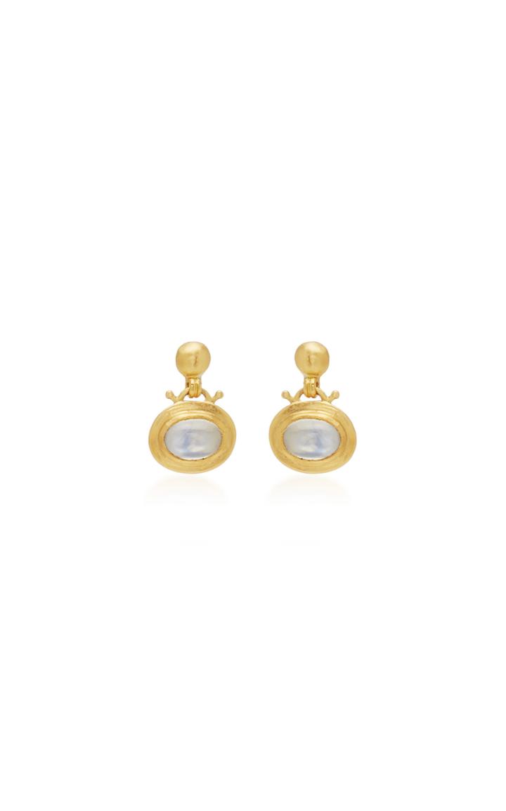 Prounis Small Moonstone Bell Earrings