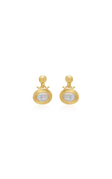 Prounis Small Moonstone Bell Earrings