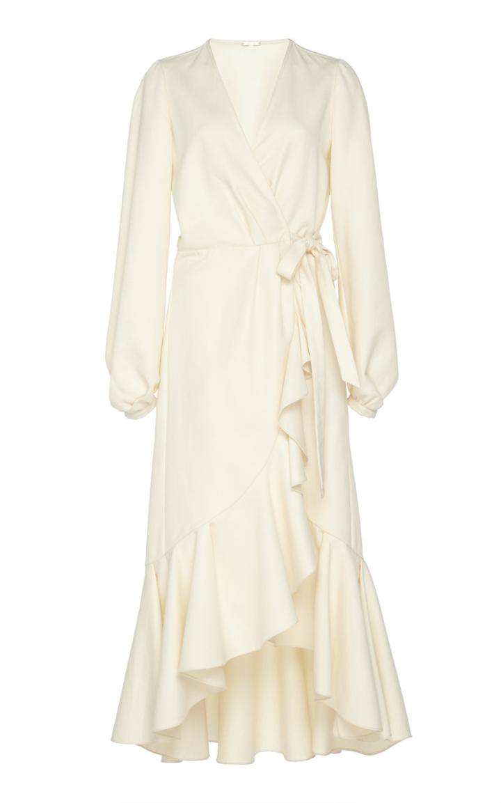Johanna Ortiz Mundo Abstracto Wrap Cotton Midi Dress