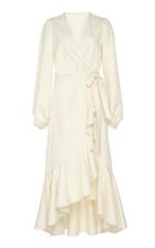 Johanna Ortiz Mundo Abstracto Wrap Cotton Midi Dress