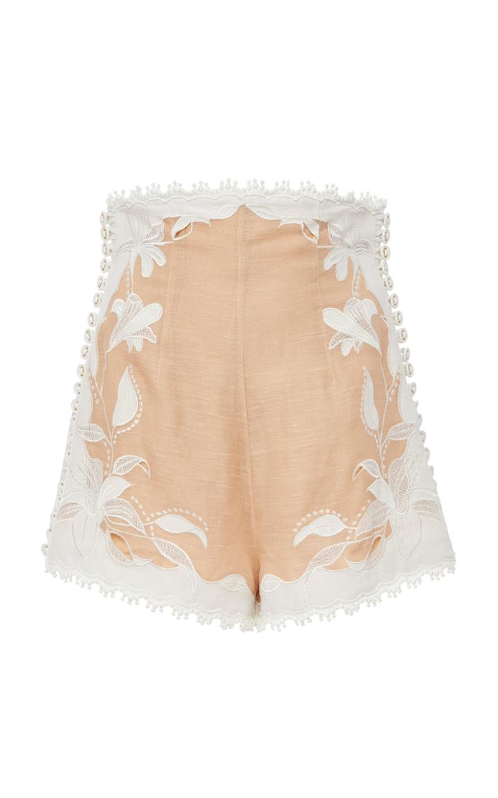 Zimmermann Corsage Lily Embroidered Shorts