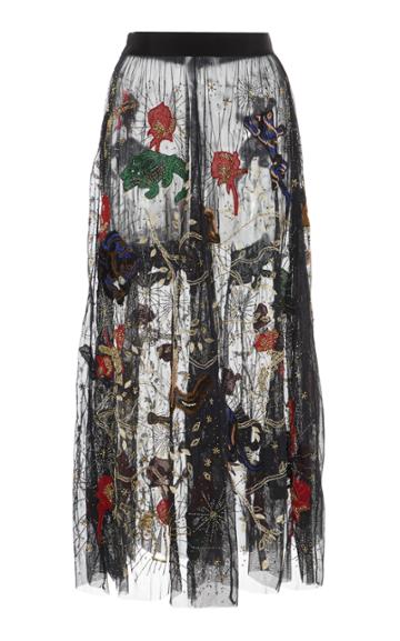 Amen Couture Embroidered Net Skirt