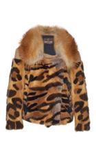 Roberto Cavalli Fur Leopard Print Jacket