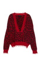 Alanui Leopard Cotton Silk Sweater