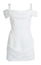 Moda Operandi Jacquemus Foglio Off-the-shoulder Draped Linen-blend Mini Dress