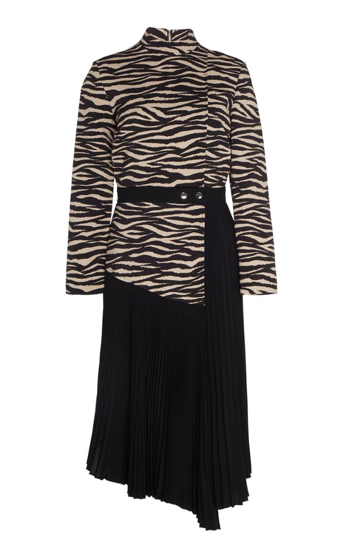 A.l.c. Peyton Pleated Printed Crepe Midi Dress