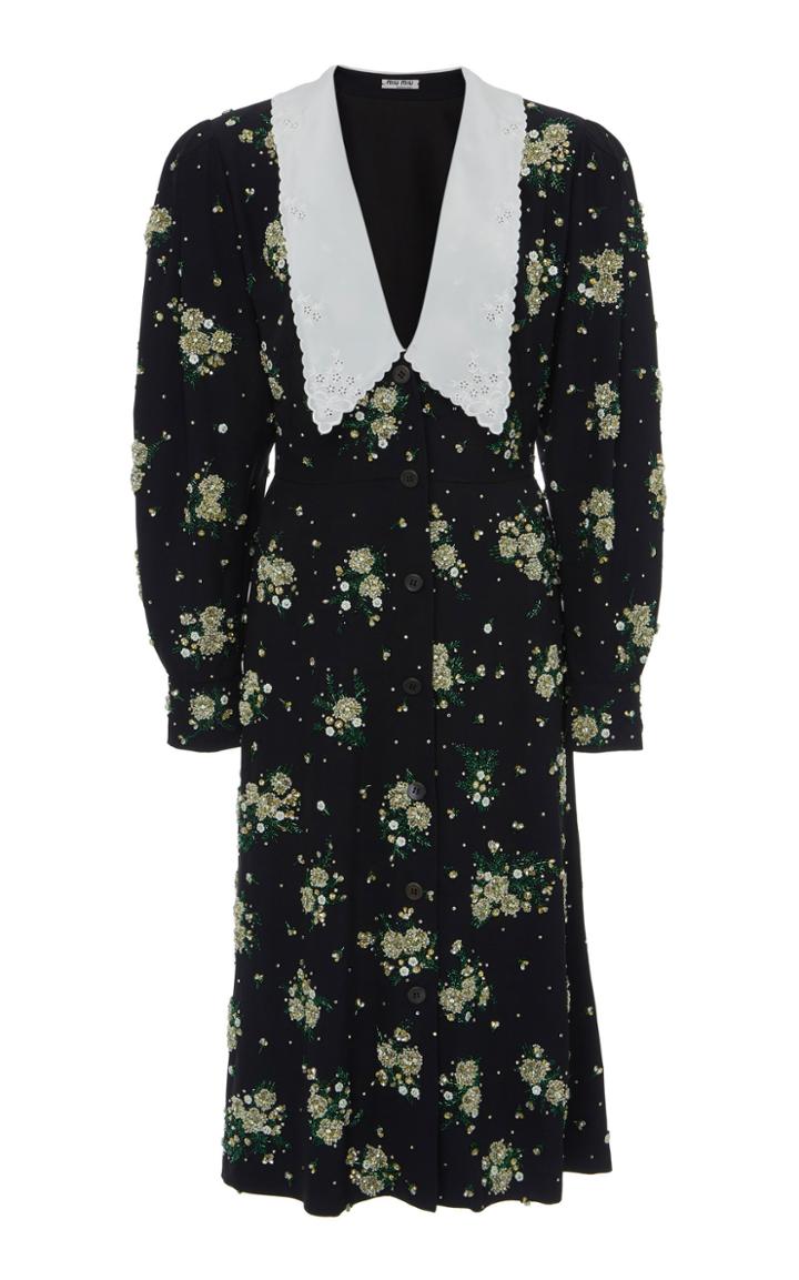 Miu Miu Floral Collared Dress