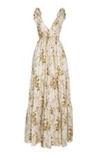 Brock Collection Tiered Floral-print Cotton-blend Maxi Dress