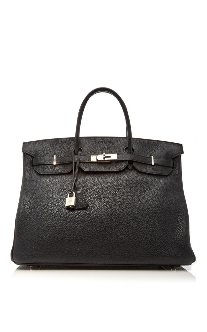 Heritage Auctions Special Collections Hermes 40cm Black Clemence Leather Birkin