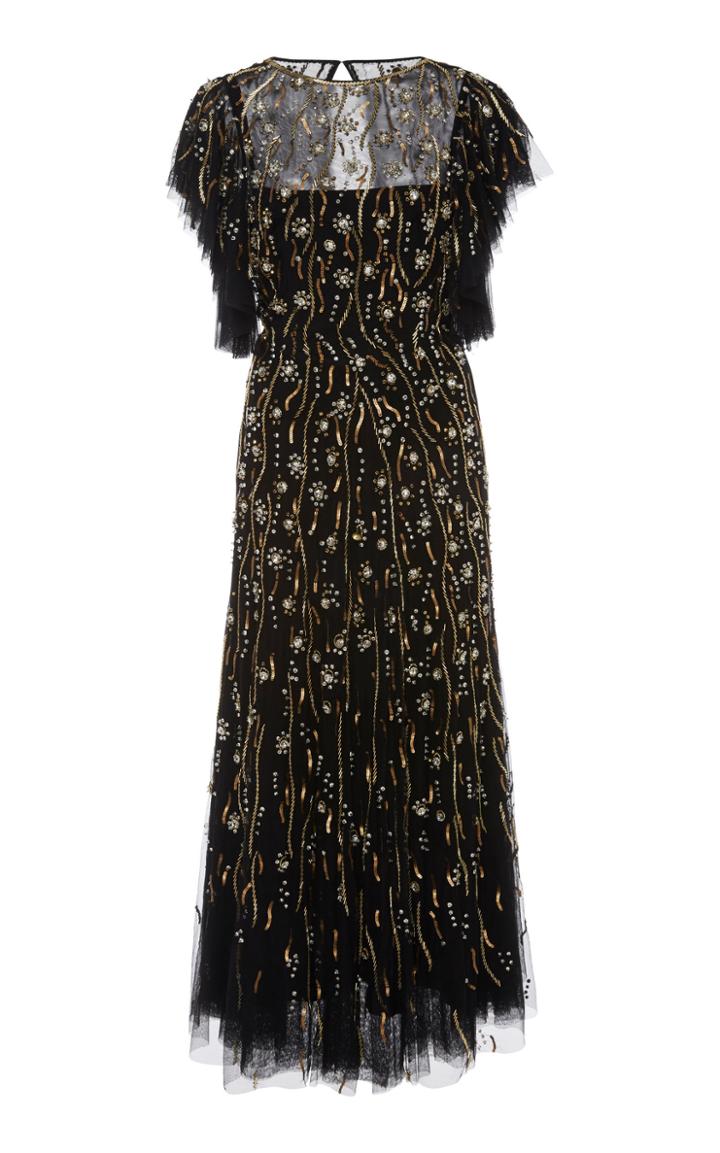Rachel Gilbert Katinka Embroidered Tulle Dress