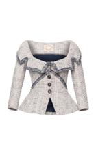 Moda Operandi Lena Hoschek Pompadour Fringed Cotton Tweed Jacket