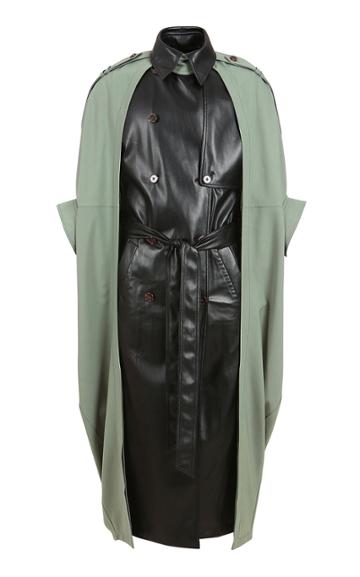 Moda Operandi Ych Detachable Two-way Wool-blend Trench Coat Size: 38