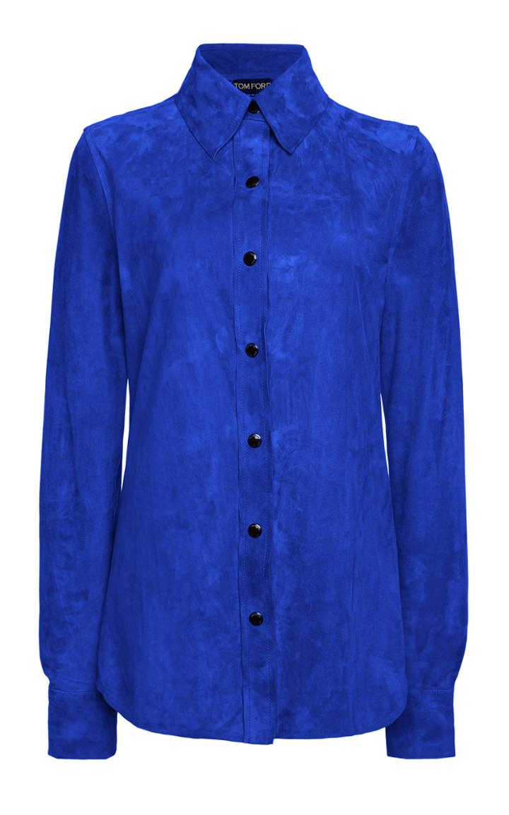 Moda Operandi Tom Ford Suede Button-down Shirt