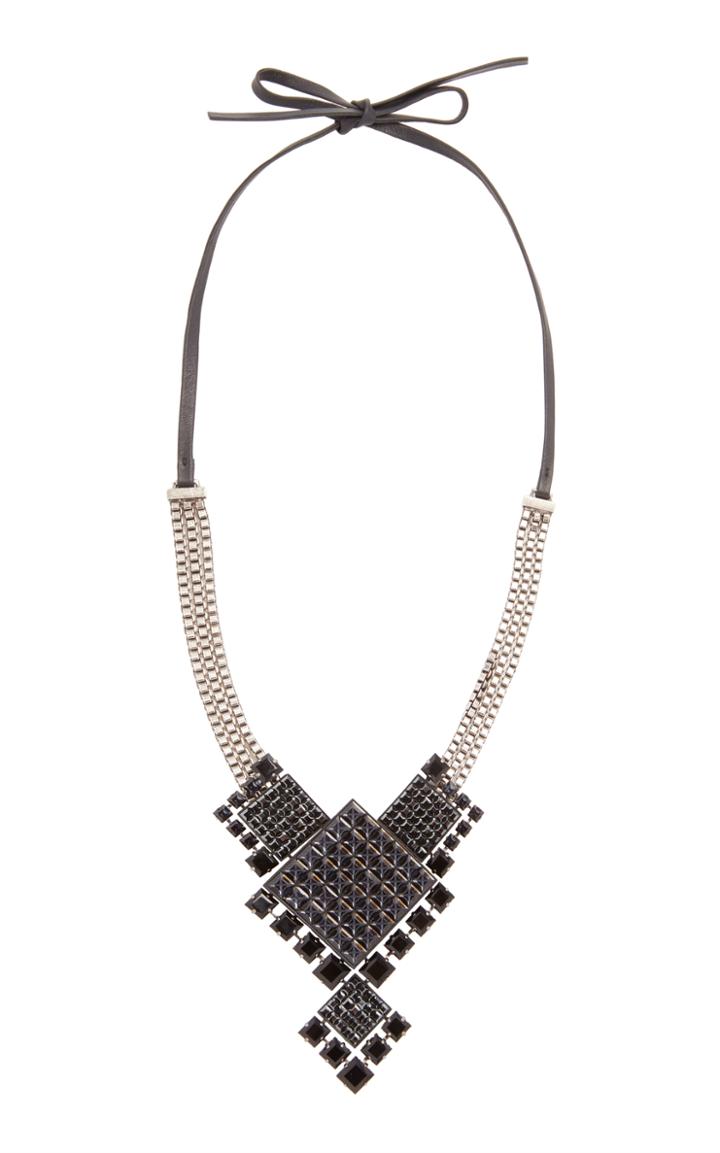 Lanvin Diamond Square Necklace