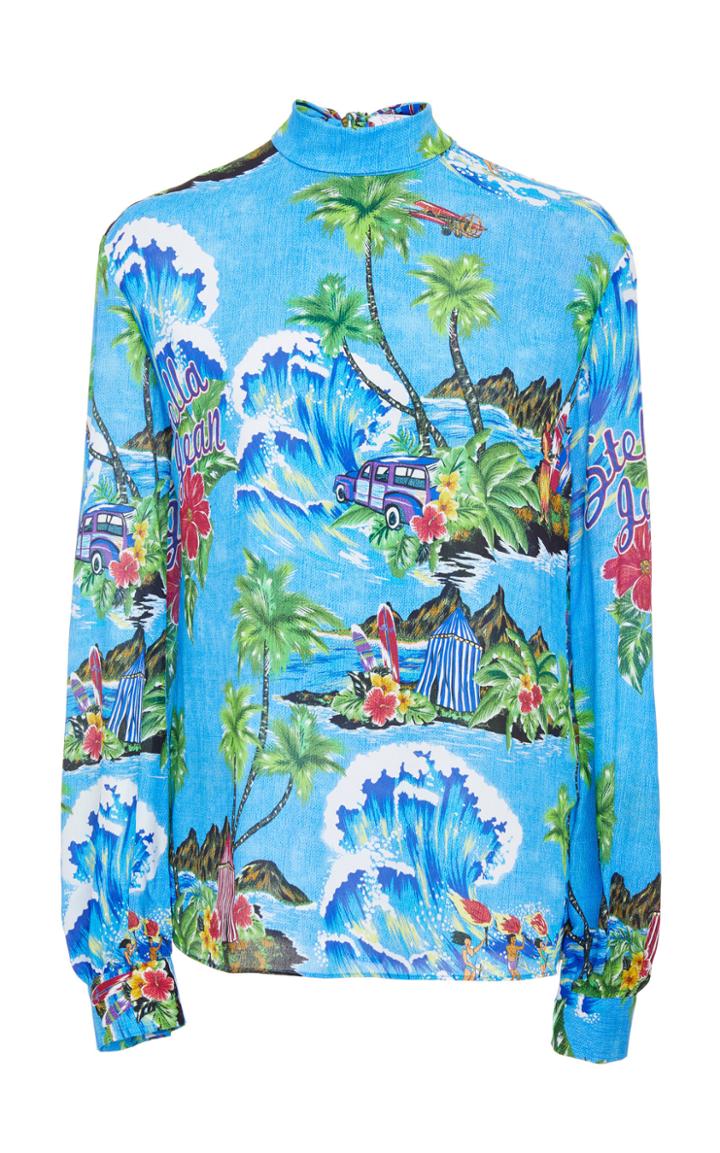 Stella Jean High Neck Hawaiian Top