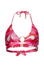 Moda Operandi Cin Cin Wavy Print Halter Top