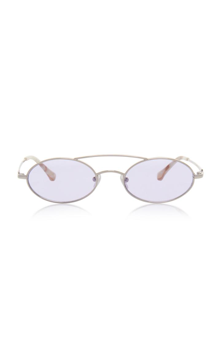 Alessandra Rich X Linda Farrow Round Sunglasses With Chain