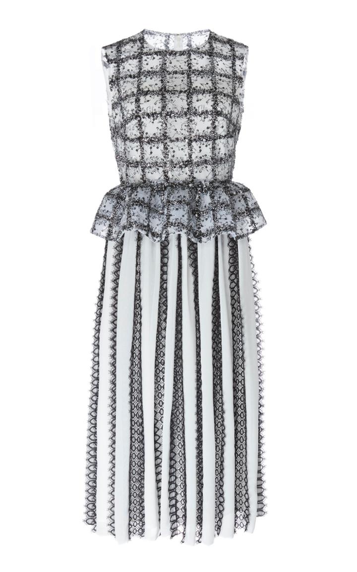 Huishan Zhang Veronica Sequined Fit-and-flare Dress