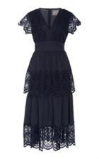 Moda Operandi Lela Rose Lace-trimmed Cotton-blend Midi Dress Size: 2