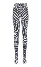 Versace Zebra Duchess Satin High Waist Leggings
