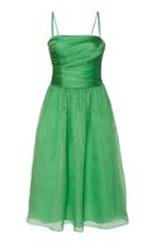 Ralph Lauren Annora Draped Organza Midi Dress