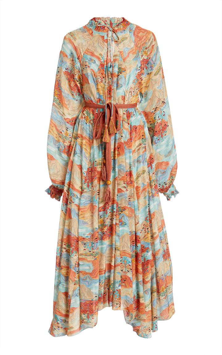 Moda Operandi Chufy Amaru Printed Crepe Midi Dress