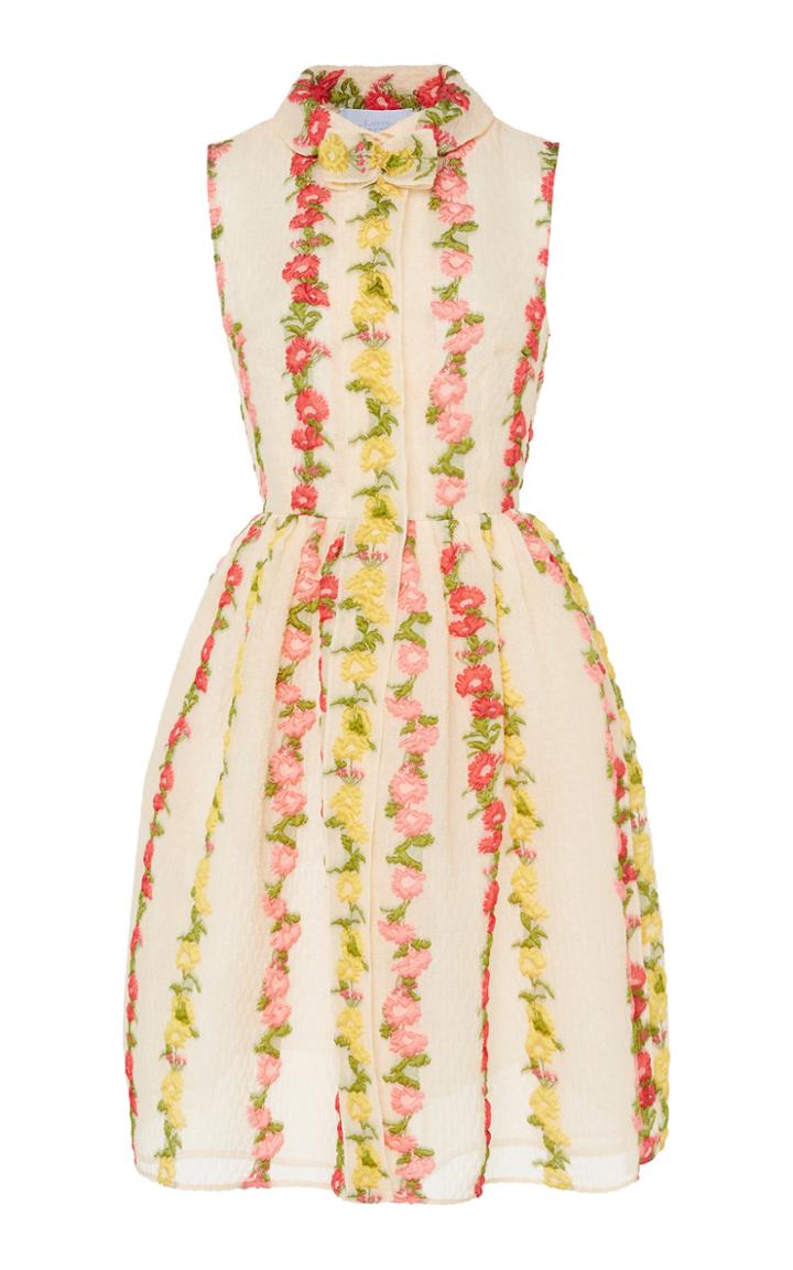 Luisa Beccaria Bow Tie Broadcloth Sleeveless Dress