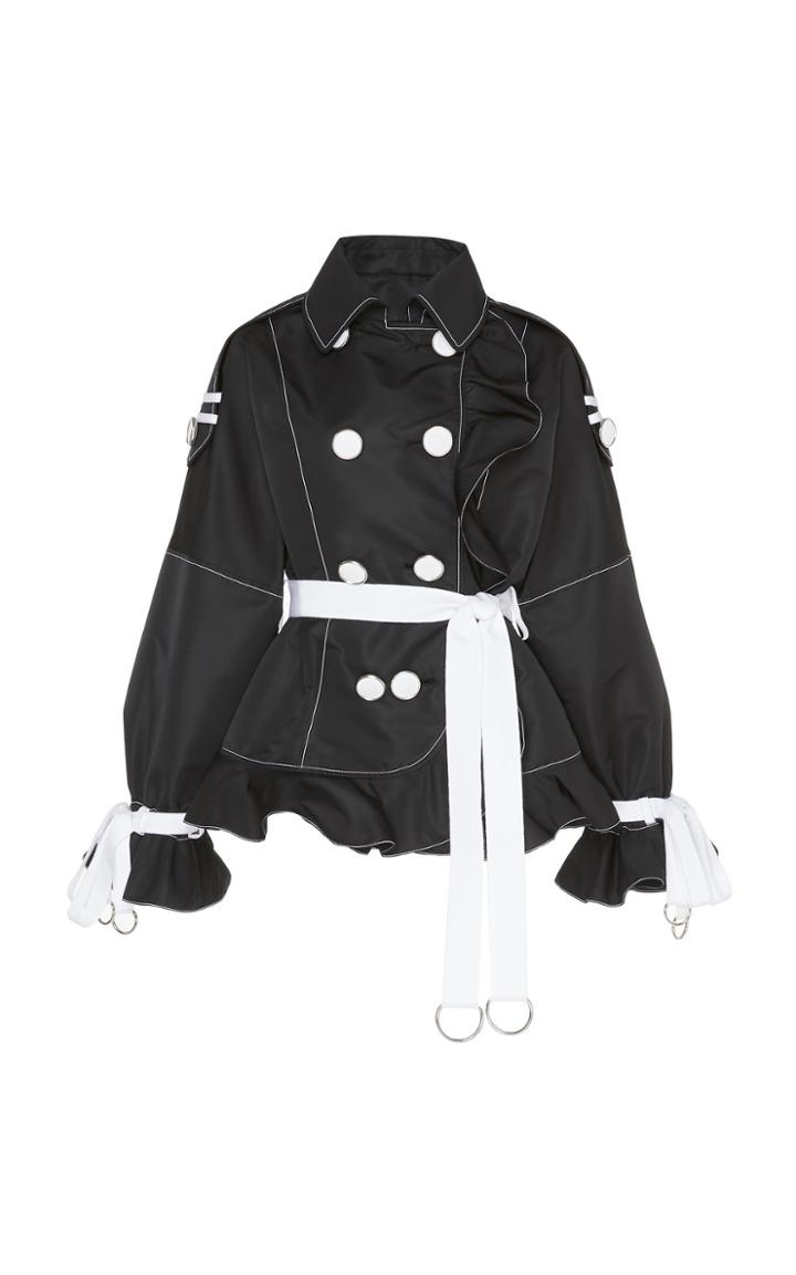Andrew Gn Double Breasted Ruffle Jacket