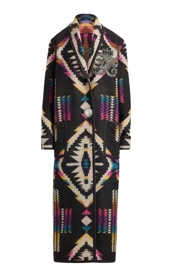 Ralph Lauren Sauville Unlined Open Printed Coat