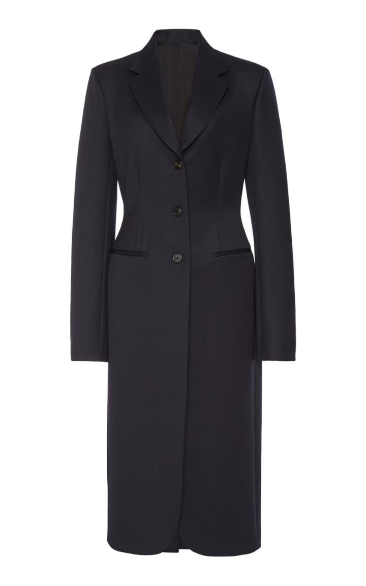 Moda Operandi The Row Panois Wool Single Breasted Long Coat Size: 2