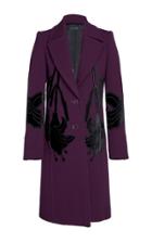 Elie Saab Wool Coat With Velvet Inserts