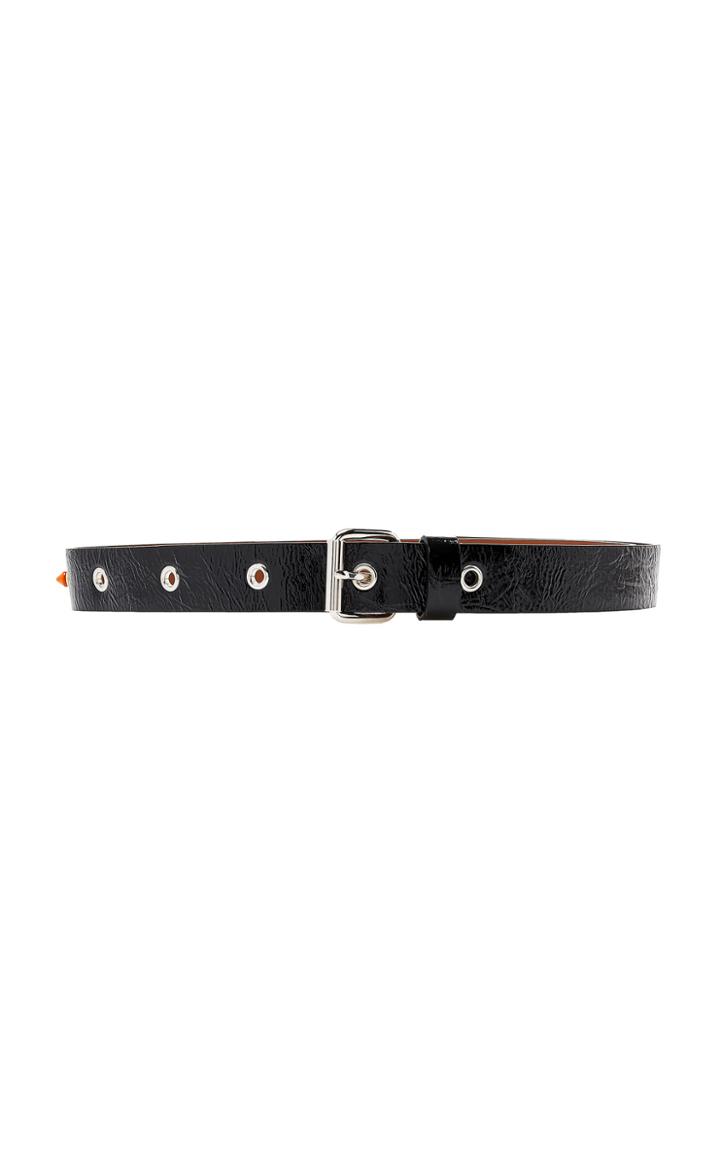 Marni Patent Leather Belt With Stud Embellishment