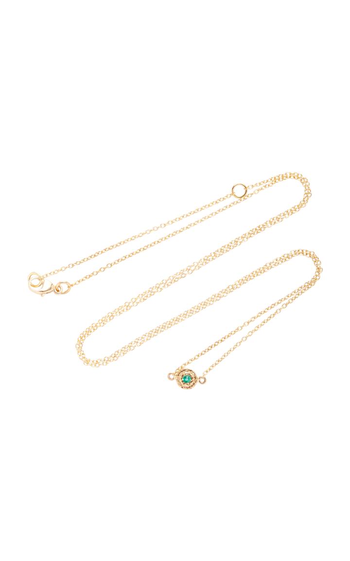 Octavia Elizabeth 18k Gold Emerald Necklace