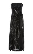 Prabal Gurung Strapless Gathered Sequined-tulle Dress