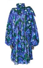Richard Quinn Watercolor Embellished Cuff Gown