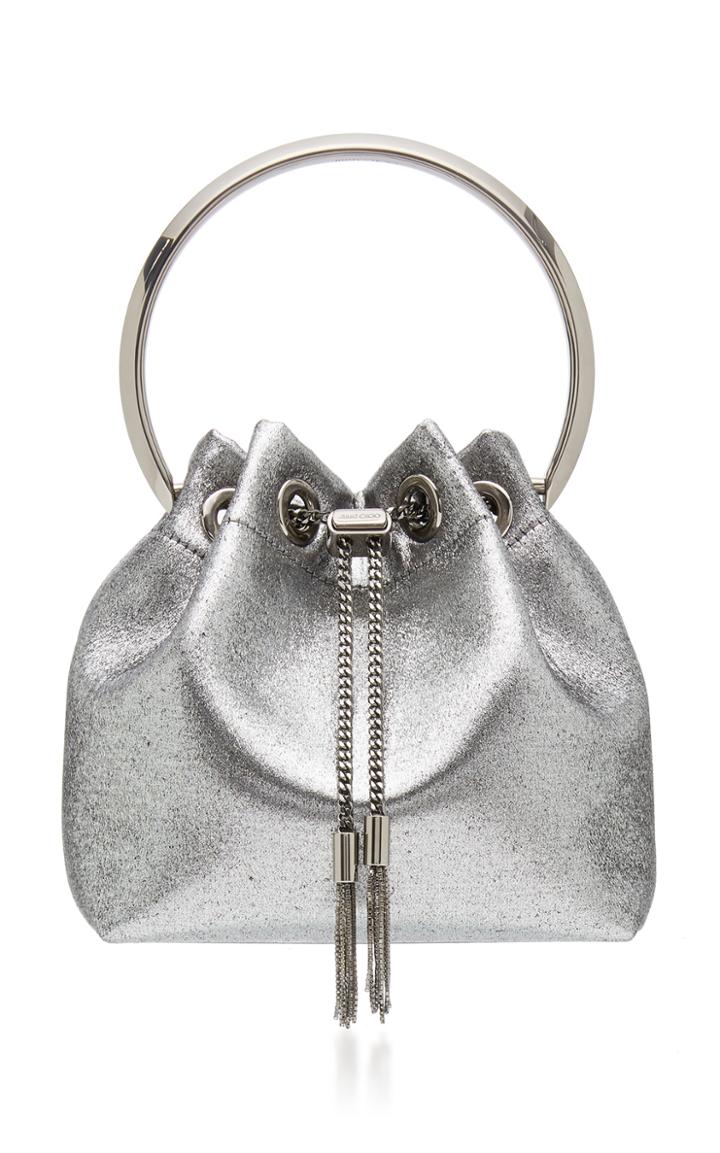 Jimmy Choo Bon Bon Metallic Top Handle Bag