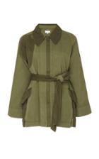Current/elliott Relaxed Military Cotton-linen Jacket