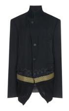 Haider Ackermann Wool Embroidered Hem Blazer