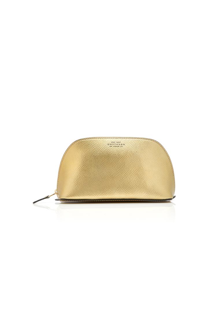 Smythson Panama Leather Cosmetics Case