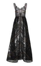 Elie Saab Studded Cotton Lace A-line Maxi Dress