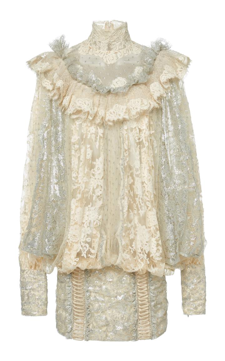 Zimmermann Sabotage Lace Batwing Mini Dress