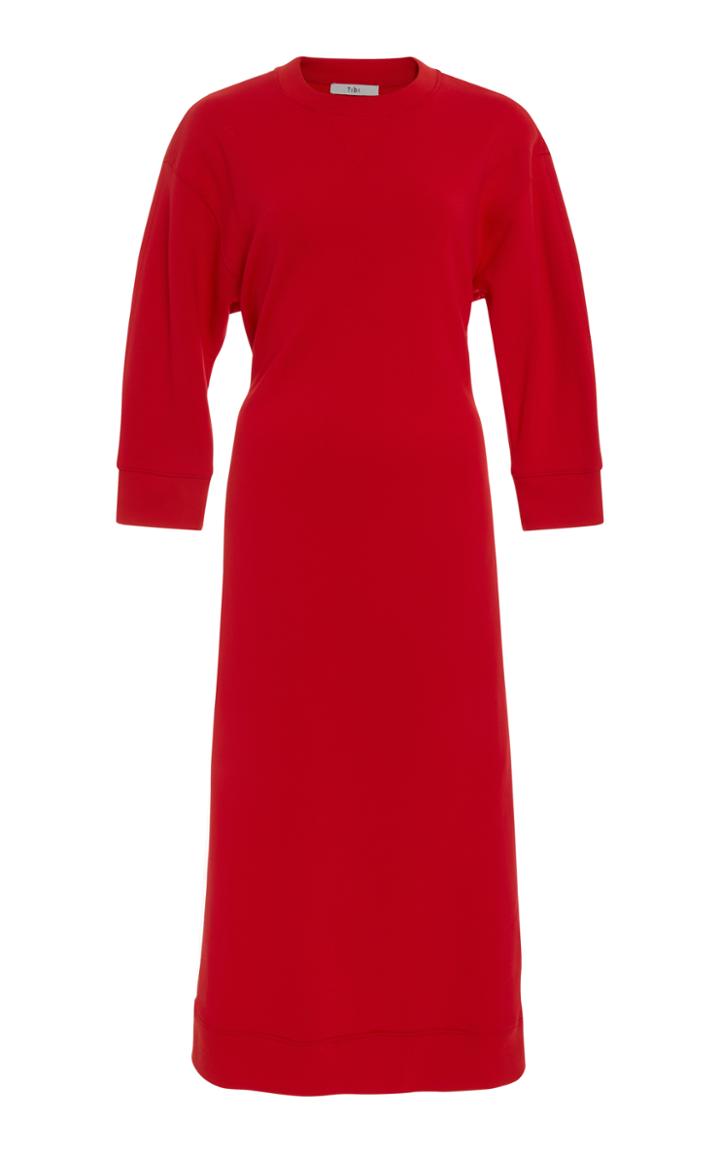 Tibi Open Back Sweatshirt Dress