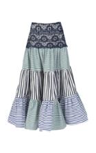 Moda Operandi Silvia Tcherassi Flager Striped Cotton Skirt