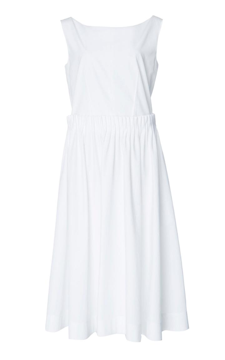 Marni Pleated Cotton Midi Dress