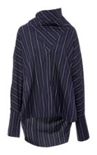 Lee Mathews Goldie Stripe Cowl Neck Shirt